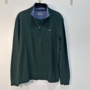 Saltwater 1/4 Zip Vineyard Vines Small Green Pullover Layer